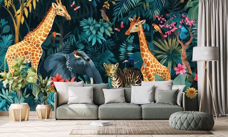TAPETA ZVÍŘATA Z DŽUNGLE - TAPETY DŽUNGLE - TAPETY
