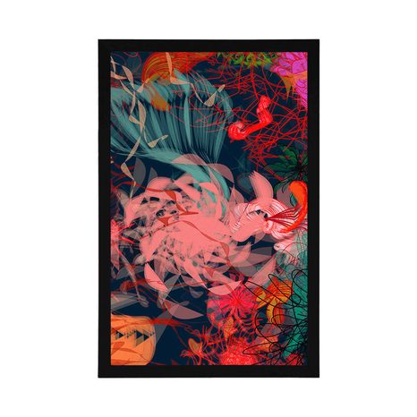 POSTER ABSTRAKTE BLUMEN - ABSTRAKT UND GEMUSTERT - POSTER