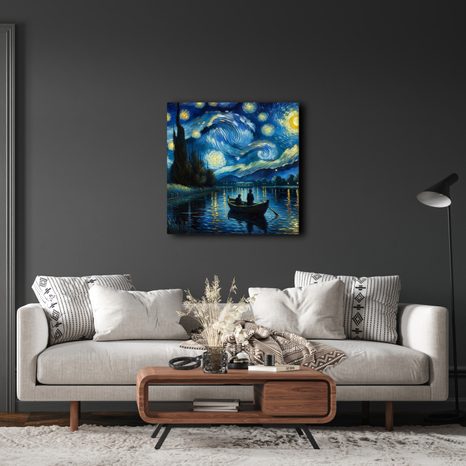 WANDBILD MAGISCHE NACHT AUF DEM WASSER - BILDER VON NATUR UND LANDSCHAFT - BILDER