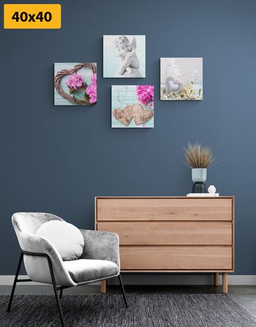 SET DI QUADRI – IN INTERESSANTE VERSIONE VINTAGE - COLLEZIONI DI QUADRI - STAMPE E QUADRI