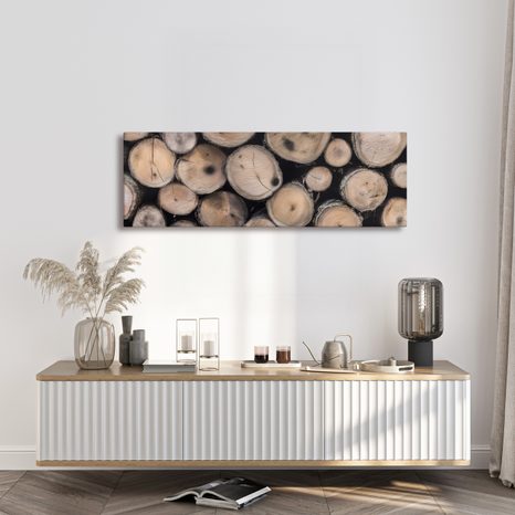 QUADRO SU TELA – TEXTURE NATURALE DEL LEGNO - QUADRI ALBERI E FOGLIE - STAMPE E QUADRI