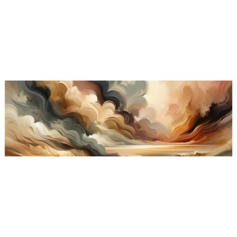WANDBILD GOLDENER HIMMEL UND WINDIGE LANDSCHAFT - WANDBILDER ABSTRAKTE FORMEN - BILDER