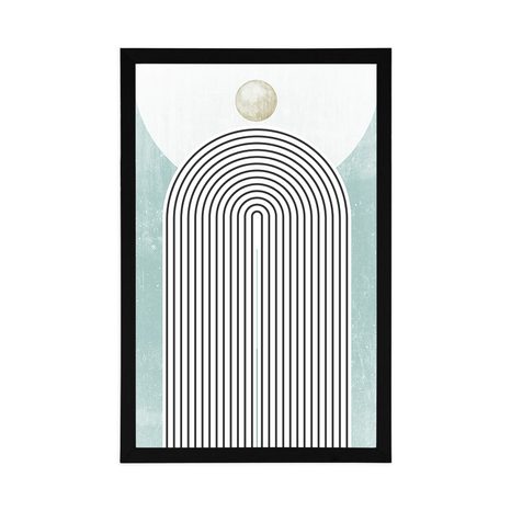 POSZTER MODERN KÉK SZIVÁRVÁNY MID-CENTURY. - MOTÍVUMOK A MŰHELYÜNKBŐL - POSZTEREK