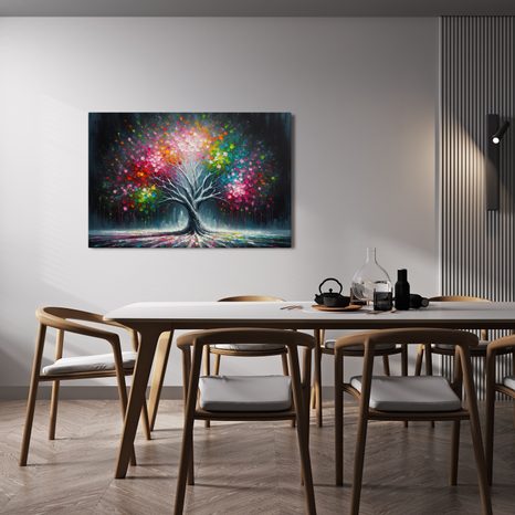 OBRAZ BAREVNÝ STROM ŽIVOTA - OBRAZY STROMY ŽIVOTA - OBRAZY
