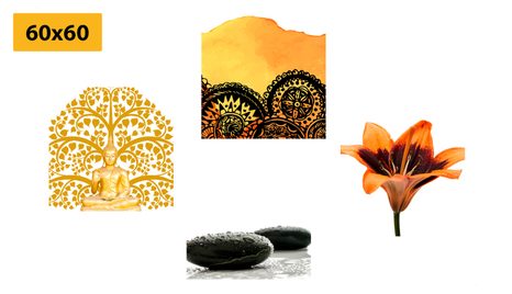 SET OBRAZŮ FENG SHUI KOMBINACE - SESTAVY OBRAZŮ - OBRAZY
