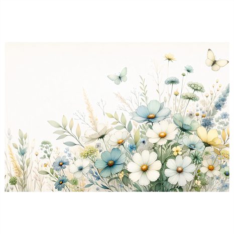 OBRAZ KVĚTINY A LETNÍ MOTÝLI - OBRAZY KVĚTŮ - OBRAZY