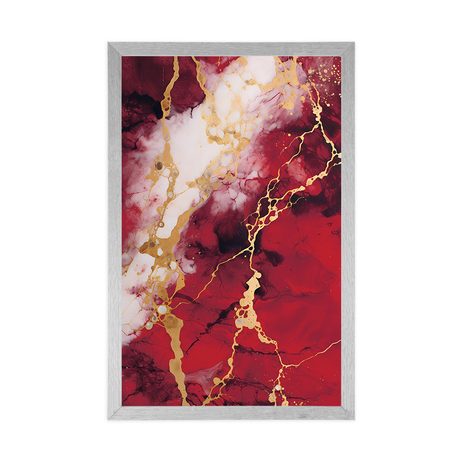 PLAKAT CRVENI MRAMOR - MRAMORNA APSTRAKCIJA - PLAKATI