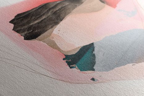 WANDBILD ABSTRAKTION IN DER UMARMUNG DER BERGE - ABSTRAKTE BILDER - BILDER