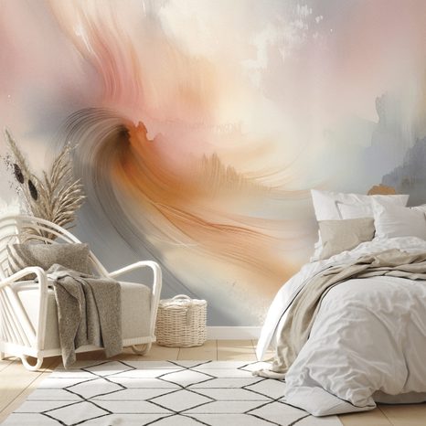 FOTOTAPETA PASTELOVÉ ABSTRAKTNÍ AKVARELOVÉ TAHY - ABSTRAKTNÍ TAPETY - TAPETY