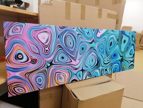 SLIKA USTVARJALNA TURKIZNA UMETNOST - ABSTRAKTNE SLIKE - SLIKE