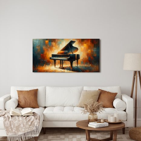 OBRAZ HUDBA V BARVÁCH - OBRAZY IMITACE OLEJOMALBY - OBRAZY