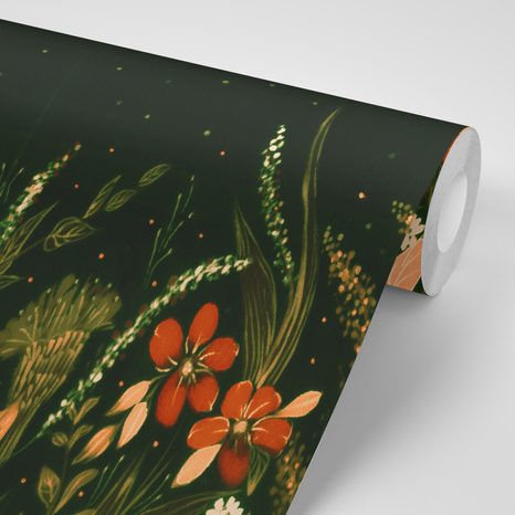 TAPETA KVĚTINOVÝ ORNAMENT - TAPETY KVĚTINY - TAPETY