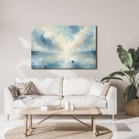 OBRAZ TICHO MODRÉ HLADINY - OBRAZY MOŘE A PLÁŽ - OBRAZY