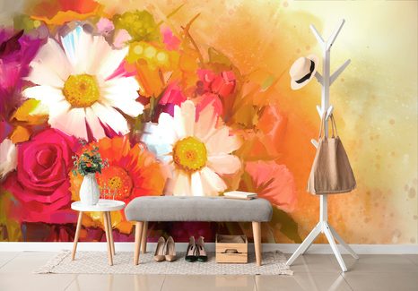 TAPETA NÁDHERNÁ KYTICE - TAPETY S IMITACÍ MALEB - TAPETY