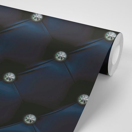 TAPETE KÖNIGSBLAUE ELEGANZ DES LEDERS - TAPETEN - 🔥 TOTALAUSVERKAUF