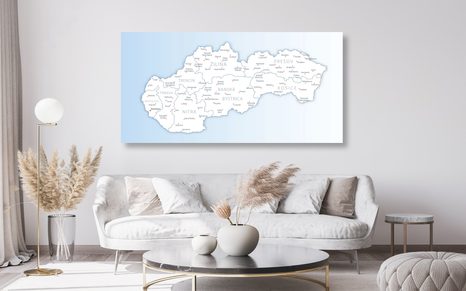 WANDBILD AUF KORK KARTE DER SLOWAKEI - WANDBILDER AUF KORK - BILDER