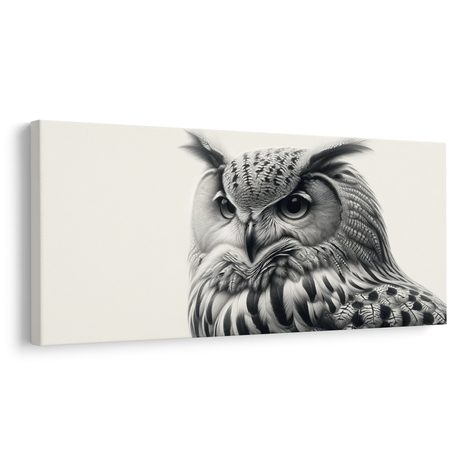 WANDBILD MAJESTÄTISCHE EULE - BILDER VON VÖGELN - BILDER