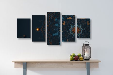 5 RÉSZES KÉP VONZÓ MANDALA - FENG SHUI KÉPEK - KÉPEK