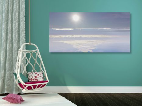 TABLOU SOARE DEASUPRA MUNȚILOR - TABLOU RĂSĂRIT ȘI APUS DE SOARE - TABLOURI