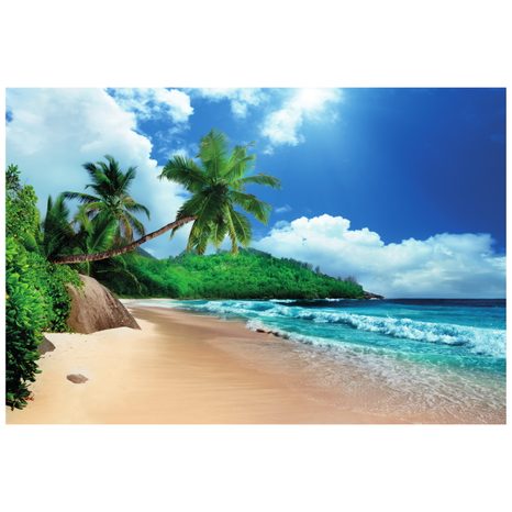 CARTA DA PARATI – SPLENDIDA SPIAGGIA SULL'ISOLA DI SEYCHELLES - CARTA DA PARATI NATURA - CARTA DA PARATI