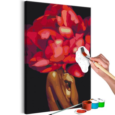 PICTURE PAINTING BY NUMBERS FLORAL WOMAN