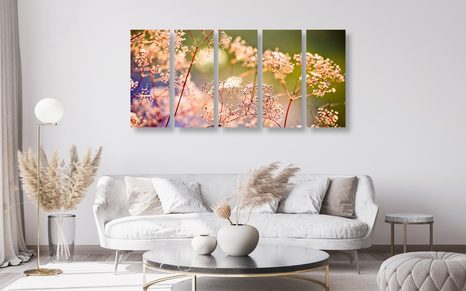 5-DÍLNÝ OBRAZ ZÁTIŠÍ Z KVĚTŮ - OBRAZY PŘÍRODY A KRAJINY - OBRAZY