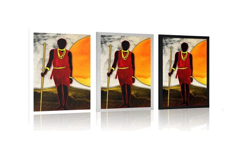 PLAKÁT AFRICKÝ LOVEC - ABSTRAKTNÍ A VZOROVANÉ - PLAKÁTY