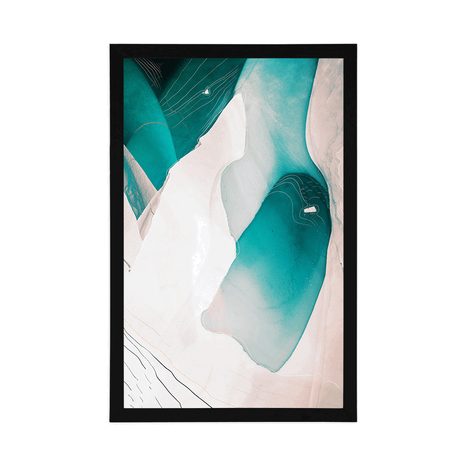 POSTER ABSTRAKTE BERGSEEN - MOTIVE AUS UNSERER WERKSTATT - POSTER