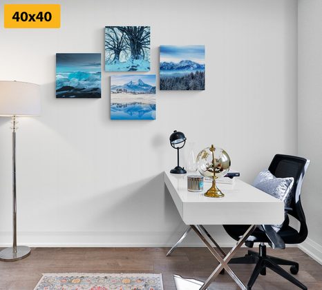 SET OBRAZOV SNEHOVÉ KRÁĽOVSTVO - ZOSTAVY OBRAZOV - OBRAZY