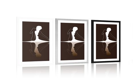 PLAGÁT S PASPARTOU ŽENSKÉ TAJOMSTVO - MOTÍVY Z NAŠEJ DIELNE - PLAGÁTY