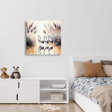 OBRAZ JEŘÁBI V ZLATÉM RÁNU - OBRAZY PTÁCI - OBRAZY