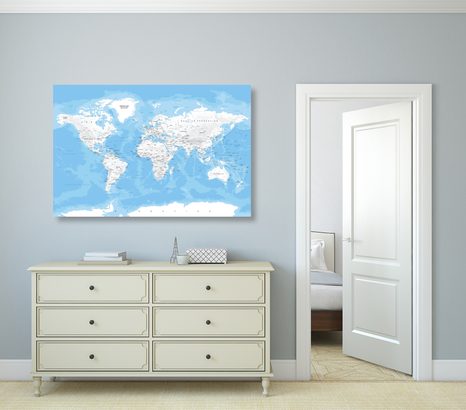 TABLOU HARTA LUMII ELEGANTĂ - TABLOURI CU HĂRȚI - TABLOURI