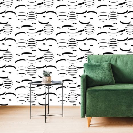 SELF ADHESIVE WALLPAPER BLACK AND WHITE INTERESTING PATTERNS - SELF-ADHESIVE WALLPAPERS - WALLPAPERS