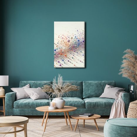 WANDBILD ABSTRAKTER TANZ DER REGENBOGENKUGELN - WANDBILDER ABSTRAKTE FORMEN - BILDER