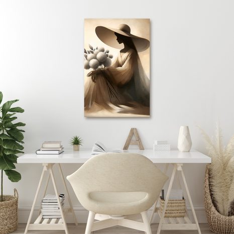 OBRAZ ELEGANTNÍ ŽENA S KVĚTINOU - PICTURES OF WOMEN - PICTURES