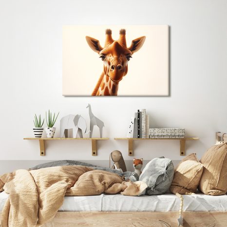 WANDBILD TIERPORTRÄT GIRAFFE - WANDBILDER ZEBRAS UND GIRAFFEN - BILDER