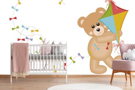 SAMOLEPÍCÍ TAPETA MEDVÍDEK S DRAKEM - SAMOLEPÍCÍ TAPETY - TAPETY