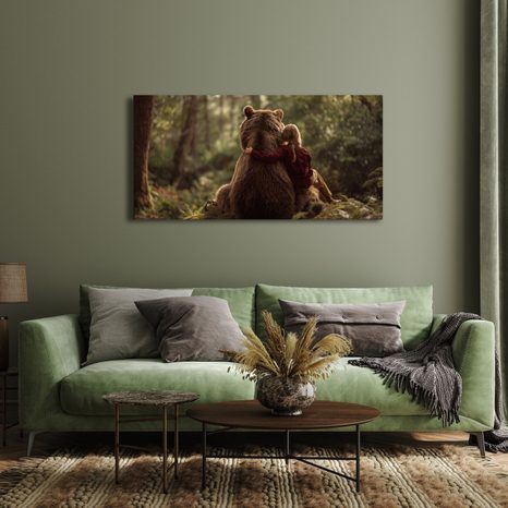 WANDBILD MÄDCHEN UND BÄR - WANDBILDER BÄREN - BILDER