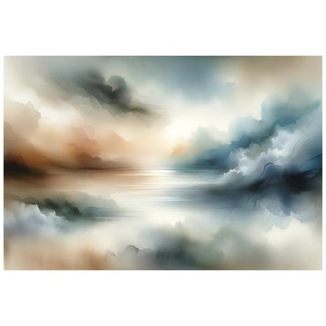 FOTOTAPETE ABSTRAKTE AQUARELLLANDSCHAFT - ABSTRAKTE TAPETEN - TAPETEN