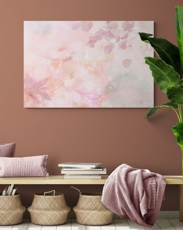 OBRAZ LISTY S PASTELOVÝM NÁDYCHOM - OBRAZY STROMY A LISTY - OBRAZY