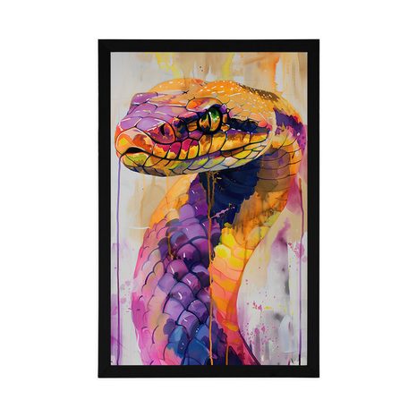 PLAKAT KAČA V IMITACIJI UMETNIŠKE SLIKE - KAČE - PLAKATI