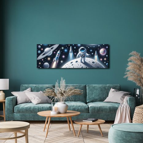 OBRAZ DOBRODRUŽSTVÍ V GALAXII - DĚTSKÉ OBRAZY VESMÍR - OBRAZY