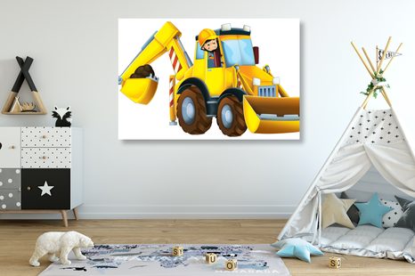 TABLOU EXCAVATOR PENTRU COPII - TABLOURI PENTRU COPII - TABLOURI