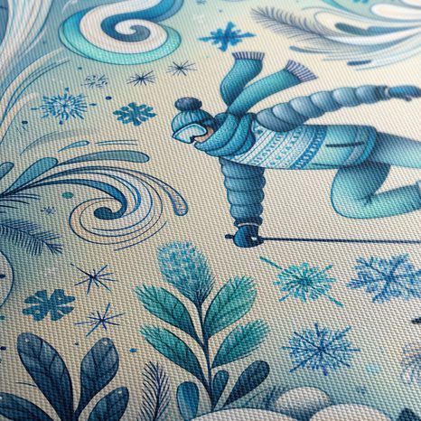 WANDBILD BLAUE WINTERLANDSCHAFT - BILDER VON BERGEN - BILDER