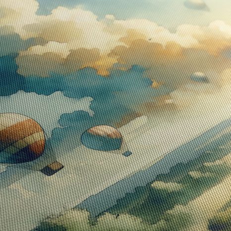 OBRAZ LET BALONŮ NAD KRAJINOU - OBRAZY POLE A LOUKY - OBRAZY