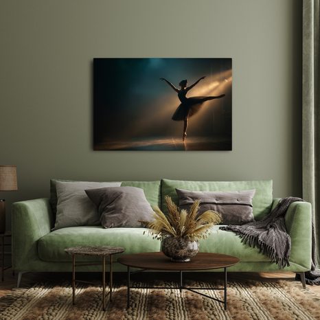 WANDBILD BALLERINA IM RAMPENLICHT - WANDBILDER FRAUEN - BILDER