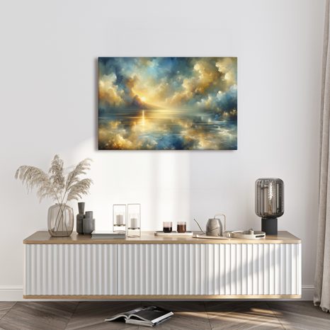 OBRAZ SLUNEČNÍ PAPRSKY NA VODĚ - OBRAZY VÝCHOD A ZÁPAD SLUNCE - OBRAZY