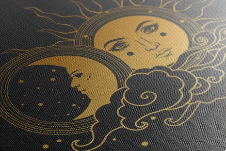 OBRAZ HARMONIE SLUNCE A MĚSÍCE - OBRAZY FENG SHUI - OBRAZY