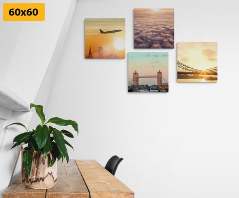 SET OBRAZŮ LONDÝN S VÝCHODEM SLUNCE - SESTAVY OBRAZŮ - OBRAZY