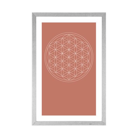 PLAKÁT S PASPARTOU NÁDHERNÁ MANDALA - MOTIVY Z NAŠÍ DÍLNY - PLAKÁTY